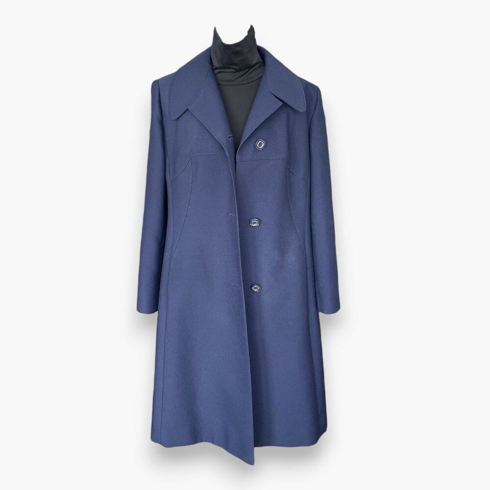 Made in Sweden | Vintage Thor’s Malmö Navy Blue A-Line Coat
